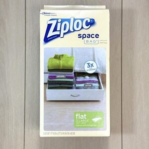 Ziploc Space Bag Large‎ Flat Vacuum Seal Storage Bags 3 Pack Airtight Waterproof